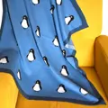Detská deka Tučniak modrá