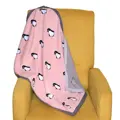 Detská deka Tučniak ružová