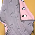 Detská deka Tučniak ružová