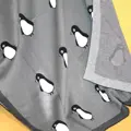 Detská deka Tučniak tmavo zelená