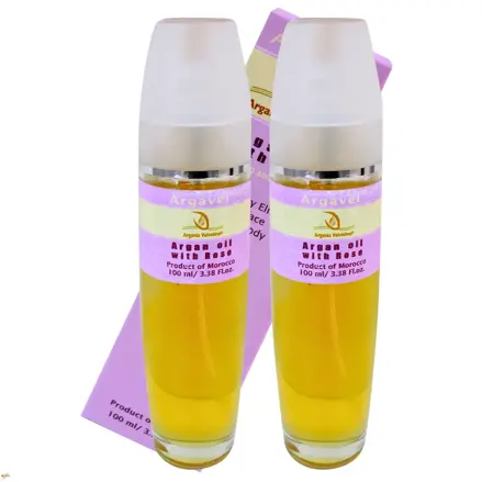 Organic cosmetic argan oil with rose 2x100ml